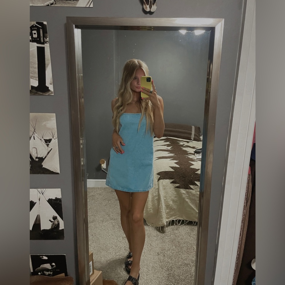 ZARA denim mini dress